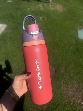 Google Gemini Insulated Water Bottle - Coral & Purple